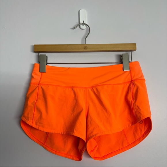 Lululemon Speed Up Short *2.5" Highlight Orange Size 4 - Picture 1 of 6
